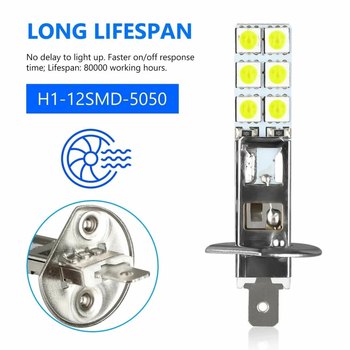 LED Far de ceață H3, 12V, 5050 LED, 6000K, Universal