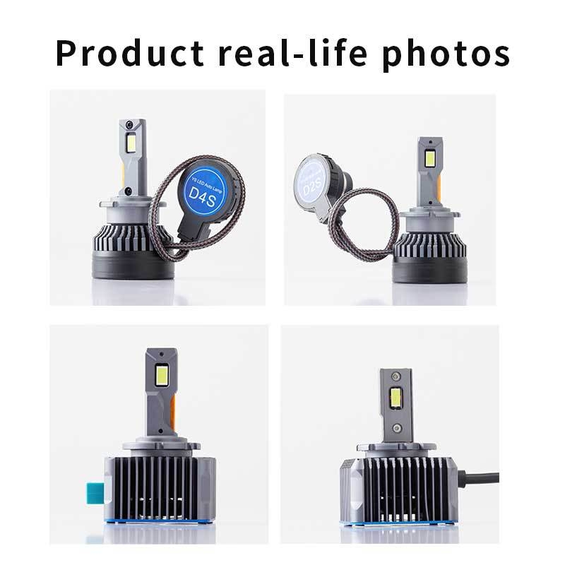 H7 LED крушка за предната светлина, 85W, 12V, живот 30000 ч, корпус от авиационен алуминий и мед, съвместима с D1S-D5S