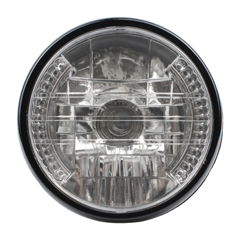 Фар за мотоциклет с ABS корпус и PC леща, 35W, 12V, универсална съвместимост