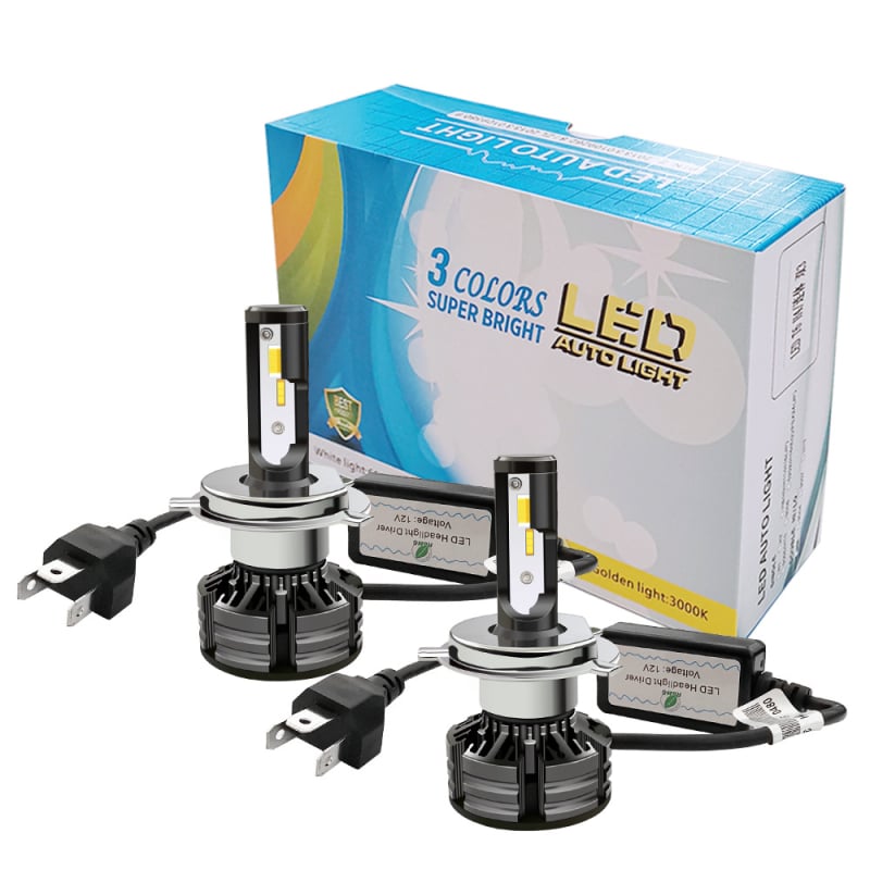 Automobilska LED prednja svjetla, trobojna, H4/H7/H11, integrirano kratko i dugo svjetlo, 12V, CSP, 20000LM, IP67