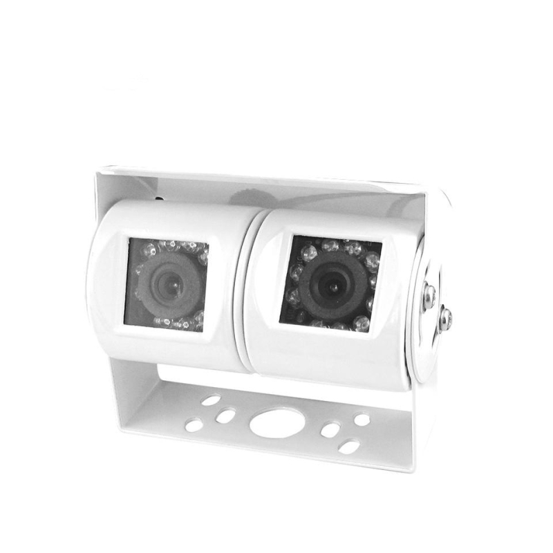 Dvostruka kamera za vožnju unatrag za vozila, podesiv kut 90–120°, 12V, rezolucija 2MP/1.3MP, CVBS/AHD, aluminijsko kućište, HD noćni vid, universalno za RV-ove, kamione i autobuse