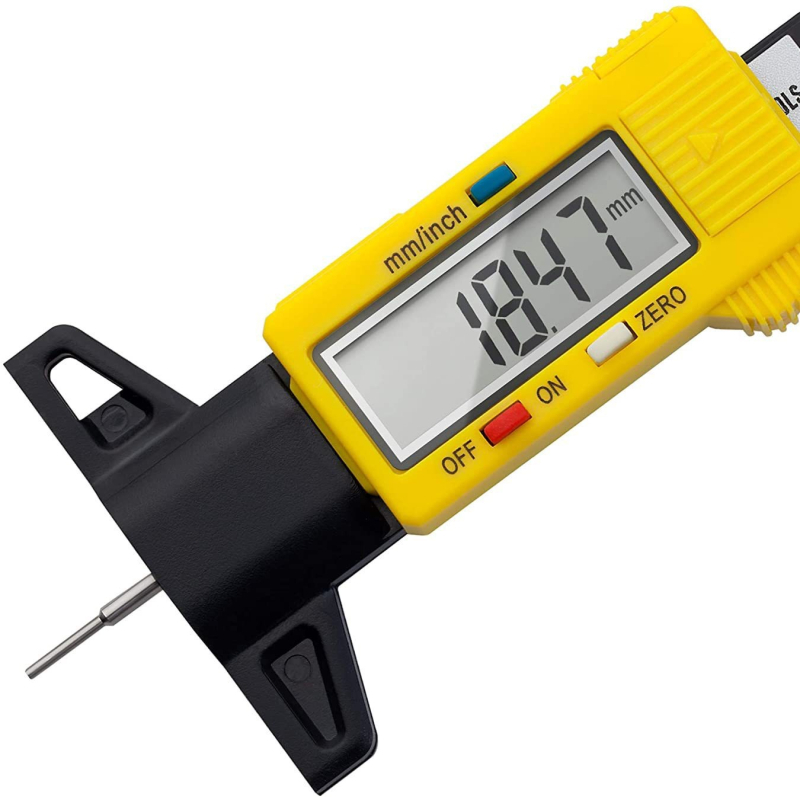 Digitális abroncsprofil mélységmérő 0-25 mm, ABS, Quick eagle, testreszabható magáncímkével