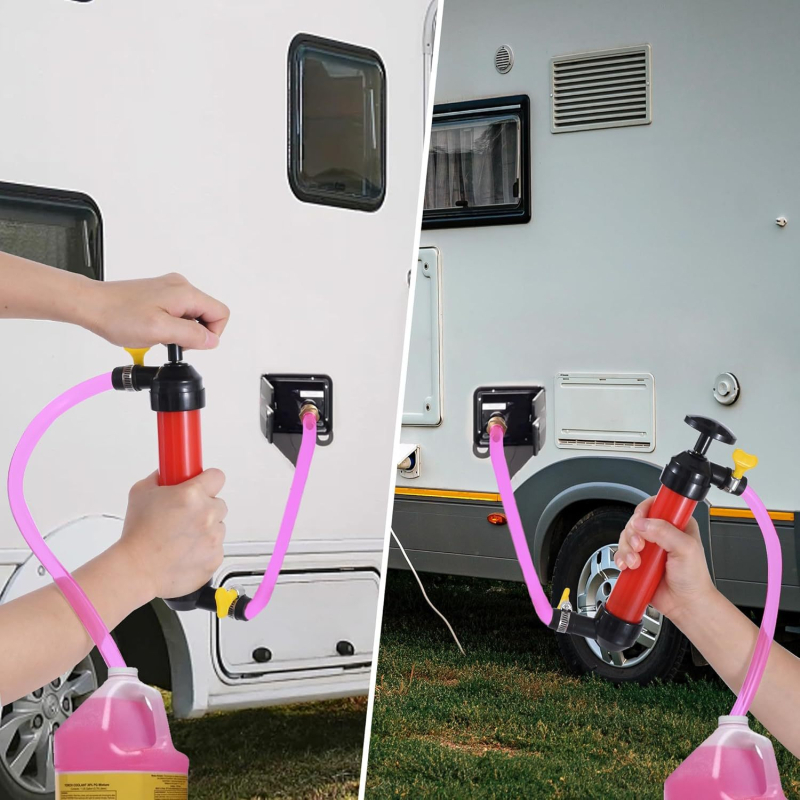 Kézi üzemanyag-átvivő szippantó pumpa autókhoz és lakóautókhoz, műanyagból