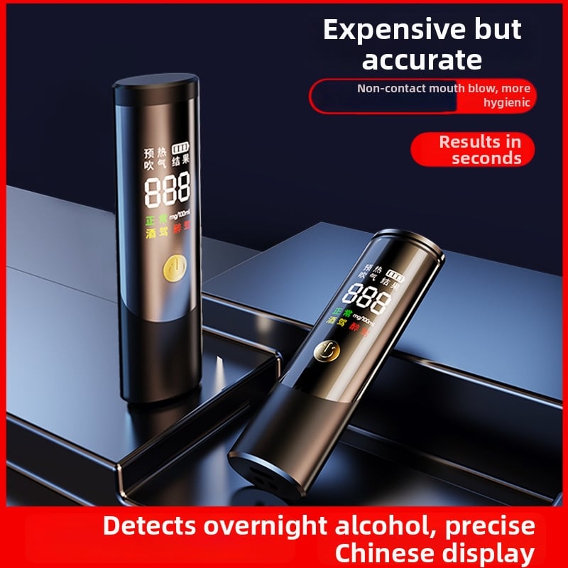 Coins prenosný test na alkohol pri dychu, vysoká presnosť, bez kontaktu, plastové telo