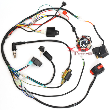 ATV bezceļu kvadracikls 110–125cc, pilns vadu komplekts, aizdedzes spole, augstsprieguma komplekts, universāla pielietojuma