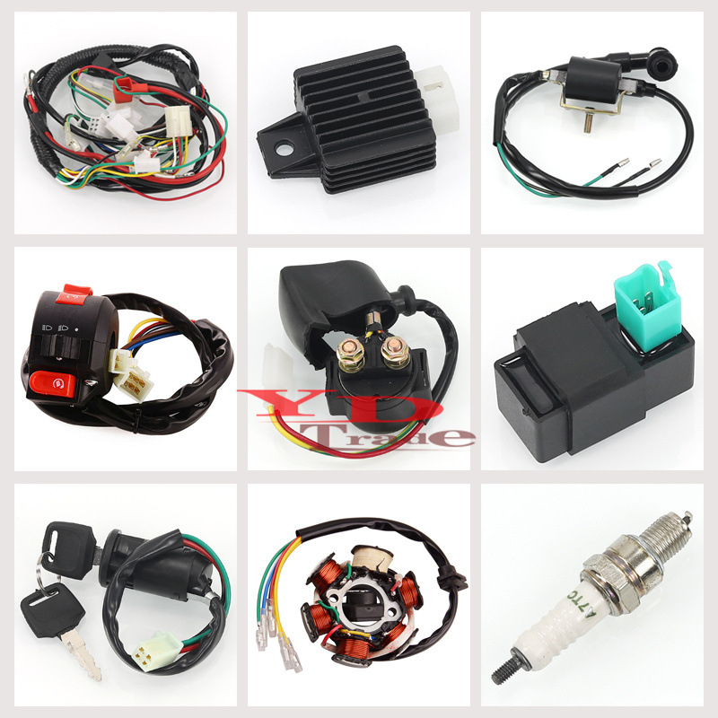 ATV bezceļu kvadracikls 110–125cc, pilns vadu komplekts, aizdedzes spole, augstsprieguma komplekts, universāla pielietojuma