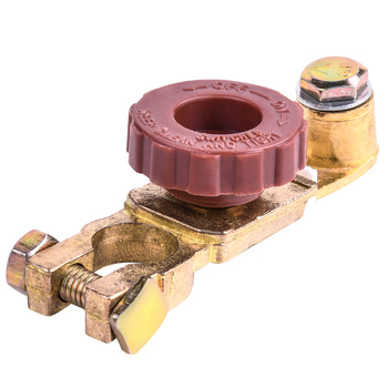 Universālais kravas automašīnas akumulatora atslēgšanas slēdzis ar tīriem vara termināliem, terminālu klipsiem un biezinātu galveno savienojuma vadu