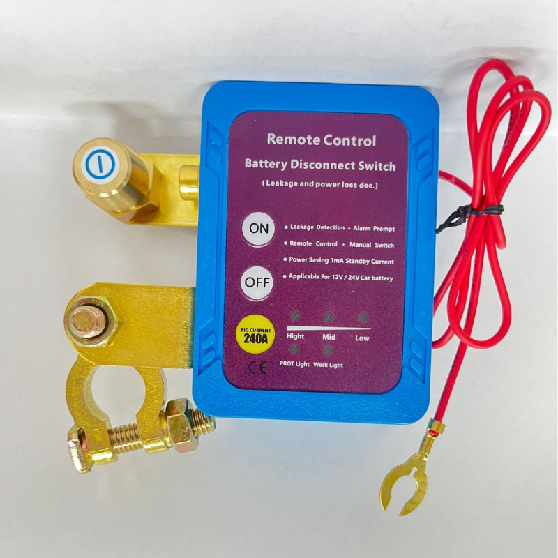 Automobiļa akumulatora atslēdzējs, 12V/24V, 240A, modelis H02, anti-leakage