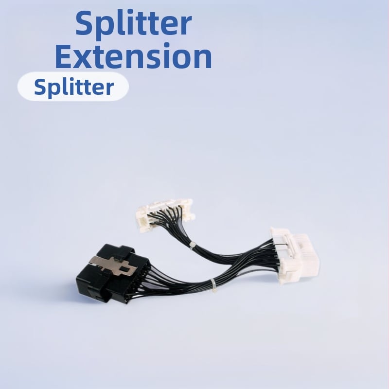 Tu Qiao OBD2 autódiagnosztikai kábel, 1-2 osztó, ABS, 12V, üzemmérséklet 80, diagnosztikai eszközökkel kompatibil