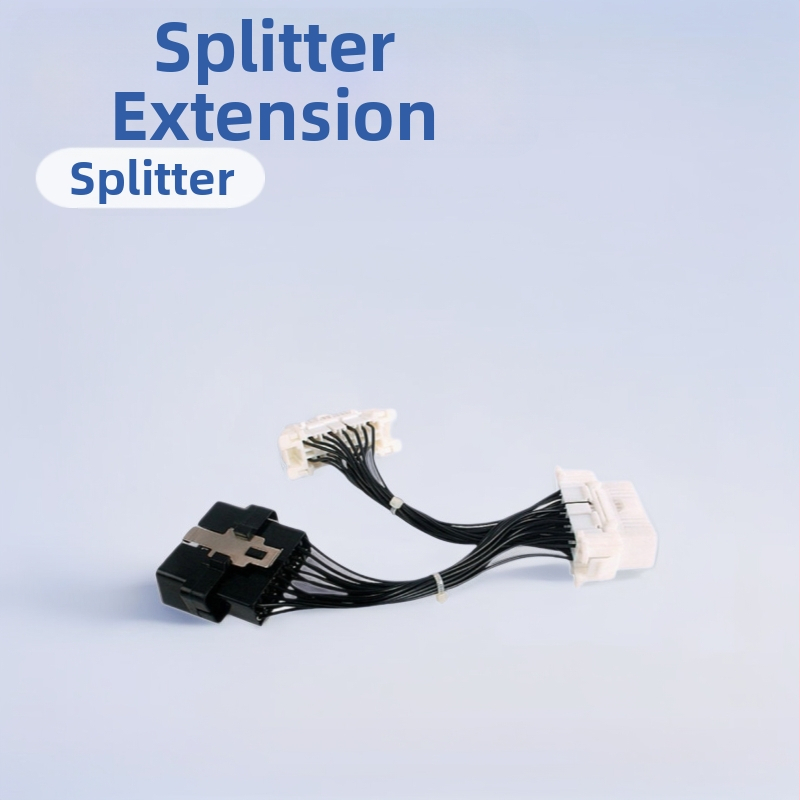 Tu Qiao OBD2 autódiagnosztikai kábel, 1-2 osztó, ABS, 12V, üzemmérséklet 80, diagnosztikai eszközökkel kompatibil