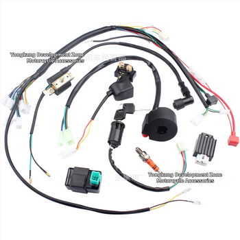 Terénne ATV s 4 kolesami 50-125cc: kompletné vedenie káblov, zapalovací systém CDI a štartovací vypínač