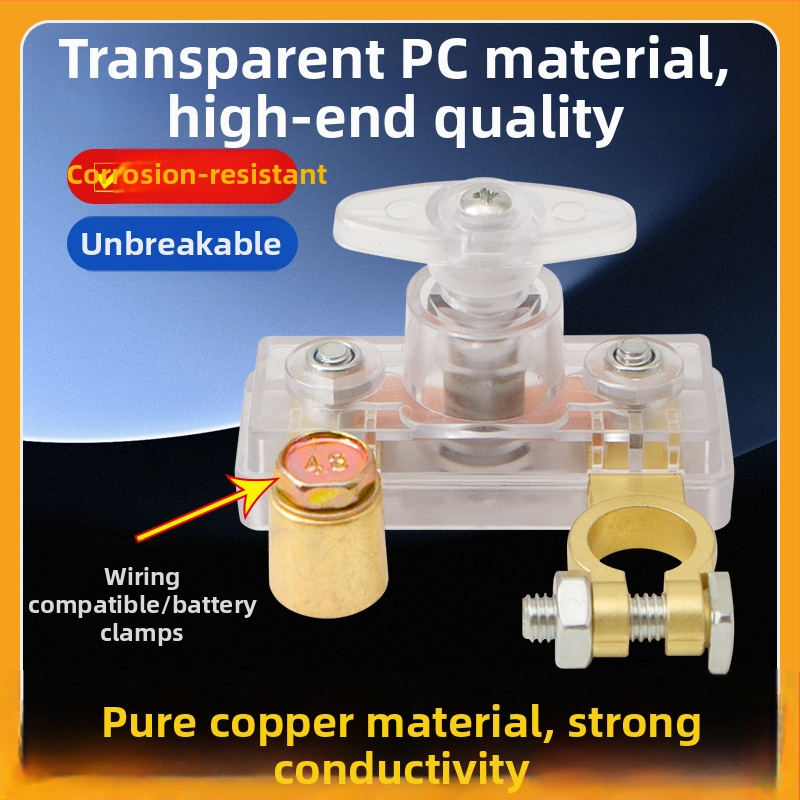 Automašīnas baterijas izslēgšanas slēdzis ar vara/sakausējuma konstrukciju, mazais galvenais slēdzis, universāla transportlīdzekļu izmantošana, pielāgojams
