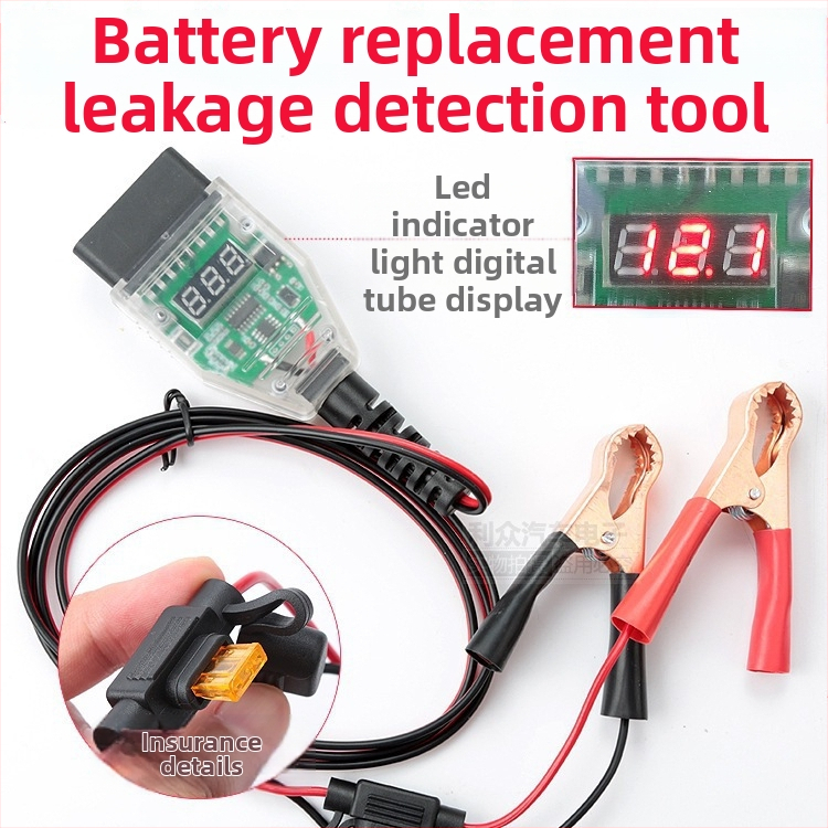 Leakage Detective LD-3 OBD akumulatora nomaiņas kabelis un noplūdes noteikšanas līdzeklis automašīnas elektroenerģijā – plastmasa, 300 g