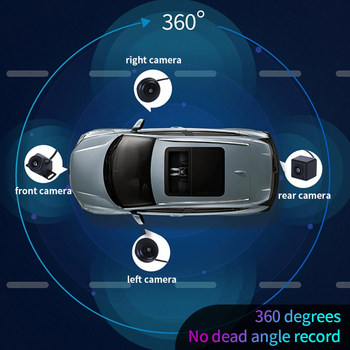 Autóba szerelt 360°-os panoráma asszisztens rendszer éjjellátással, 3D hátrameneti kép és parkolási kamera, ütközés elleni védelem (anyag: műanyag üveg; eredet: Shenzhen; testreszabás elérhető)