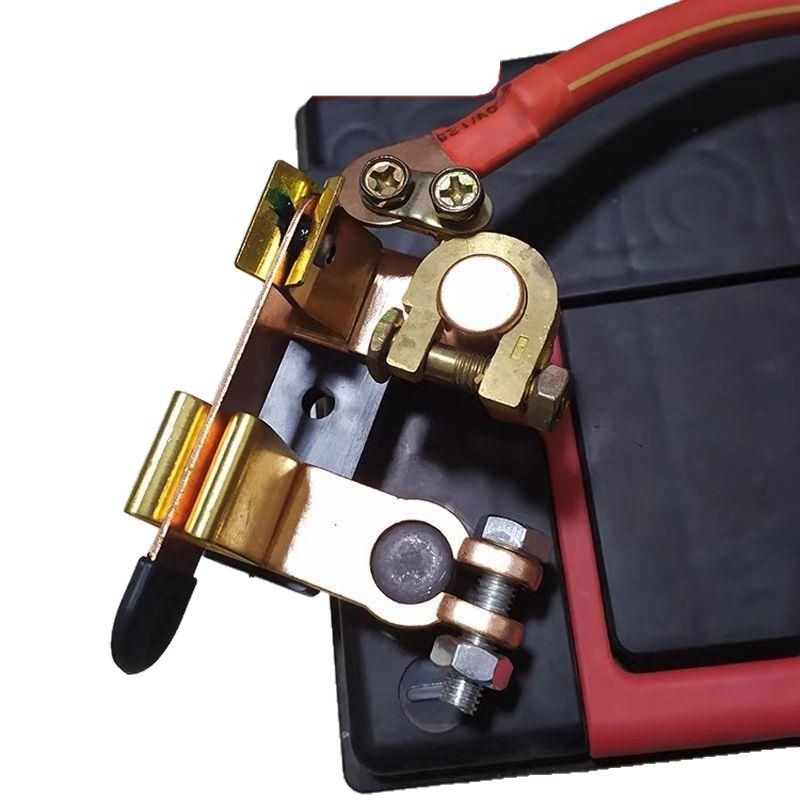 Brass Knife Switch auto akumulatoram, negatīvais pols, 12V/24V, akumulatora termināls, universāls automašīnām un kravas automašīnām