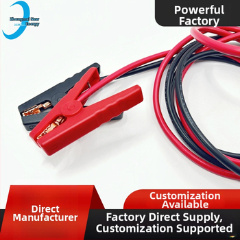 Кабел за свързване с аллигаторни щипки за автомобилна електроника, медни контакти, силиконова изолация, висок ток, AC/DC интерфейс, производство чрез заваряване