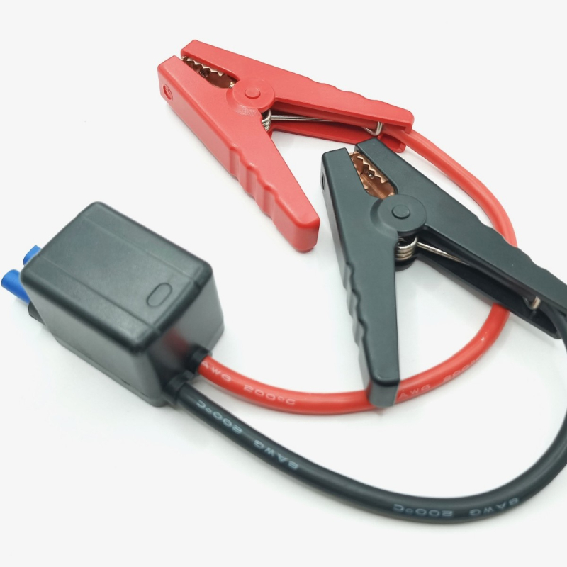 Кабел за свързване с аллигаторни щипки за автомобилна електроника, медни контакти, силиконова изолация, висок ток, AC/DC интерфейс, производство чрез заваряване