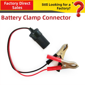 Nagy teherbírású autóakkumulátor csipesz gyújtócsatlakozóval, hosszabbító kábel, krokodilcsipesz adapteralap, 5V kimenet