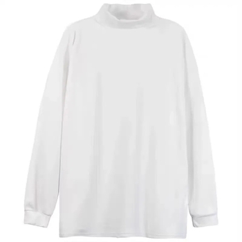 Nėščios moters megztinis rudens–žiemos sezonui su pusės aukštu kaklu, laisvas kirpimas, ilgomis rankovėmis, spalvų blokas, poliesteris 70–80%