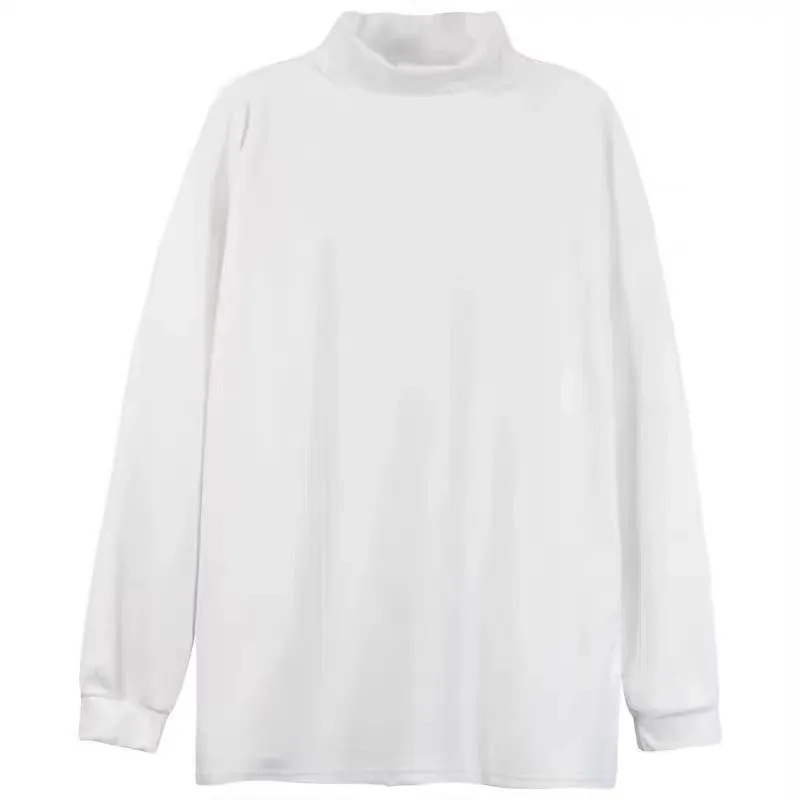 Nėščios moters megztinis rudens–žiemos sezonui su pusės aukštu kaklu, laisvas kirpimas, ilgomis rankovėmis, spalvų blokas, poliesteris 70–80%