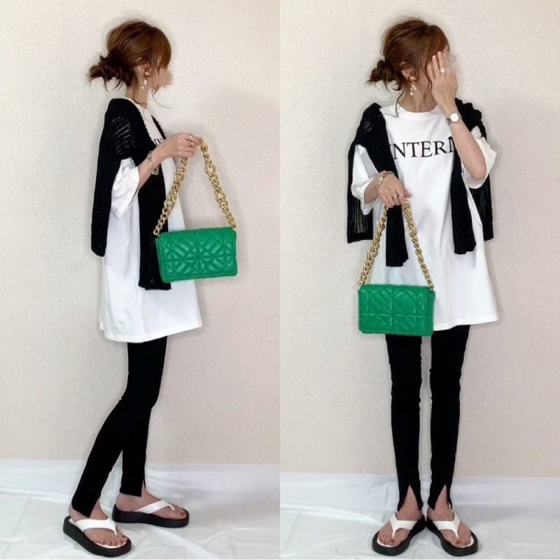 Pamut rövid ujjú póló betűs nyomással, laza szabás, kerek nyak, nyár 2023