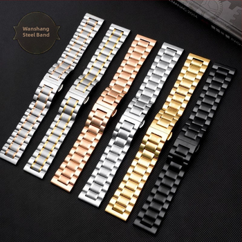 Garmin suderinama nerūdijančio plieno laikrodžio juosta su drugelio sagtimi, išlinkęs plokščias dizainas, individualūs sąsajos dydžiai