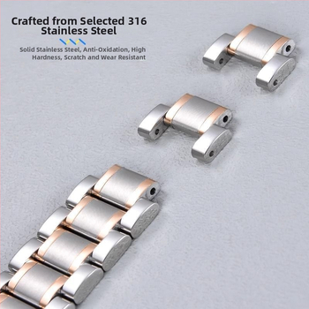 Garmin suderinama nerūdijančio plieno laikrodžio juosta su drugelio sagtimi, išlinkęs plokščias dizainas, individualūs sąsajos dydžiai