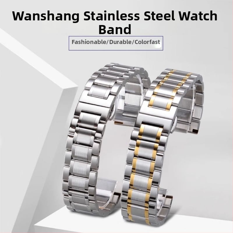 Garmin suderinama nerūdijančio plieno laikrodžio juosta su drugelio sagtimi, išlinkęs plokščias dizainas, individualūs sąsajos dydžiai