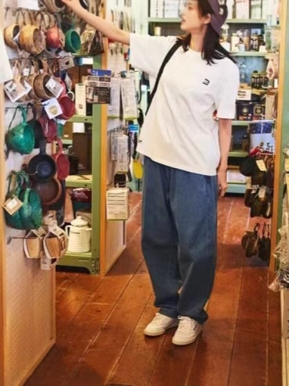 Unisex majica od pamuka s tiskom slova, labav kroj, okrugli izrez, japansko-korejski opušten stil, proljeće 2025