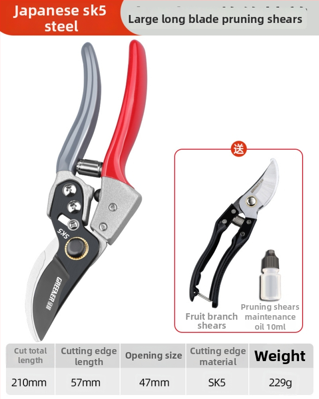 SK5 tērauda griešanas šķēres augļu koku zariem