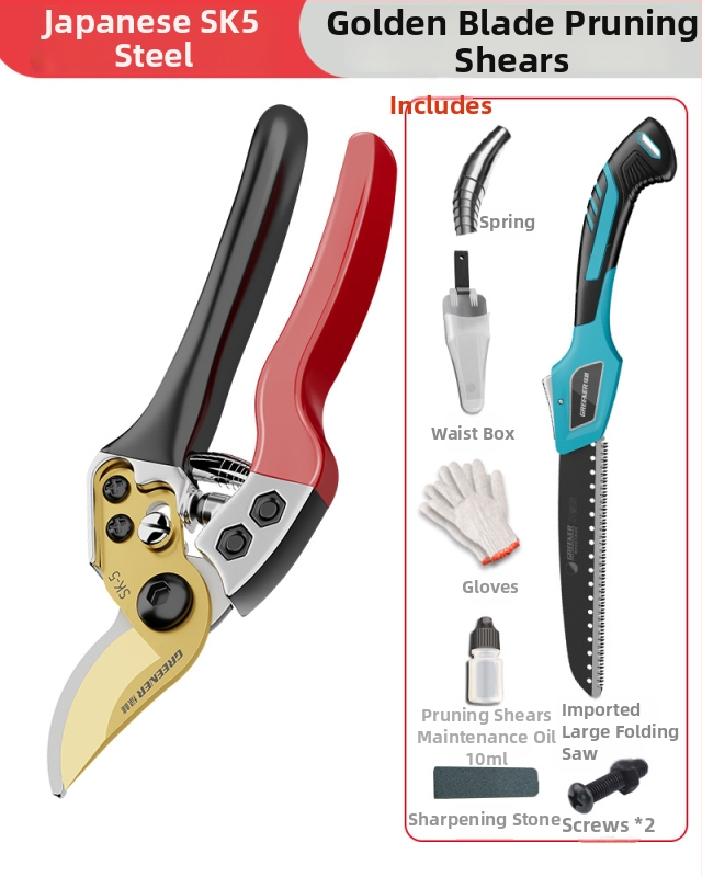 SK5 tērauda griešanas šķēres augļu koku zariem