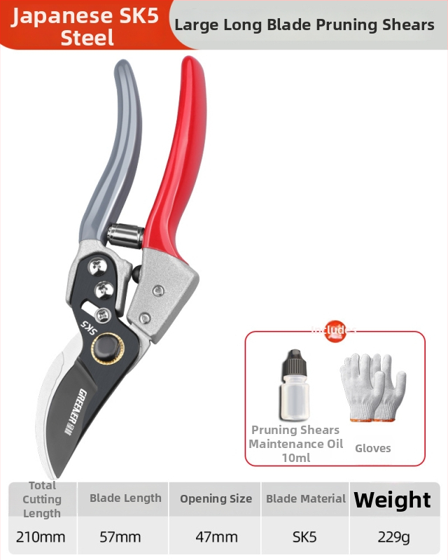 SK5 tērauda griešanas šķēres augļu koku zariem