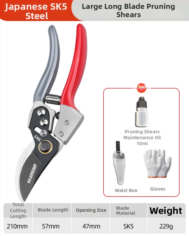 SK5 tērauda griešanas šķēres augļu koku zariem