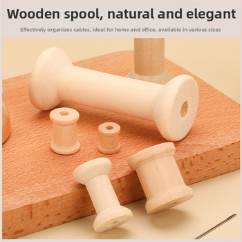 Fából készült bobin hajtó – DIY varrási kiegészítő, vidéki stílus, 22,3 g, LKF