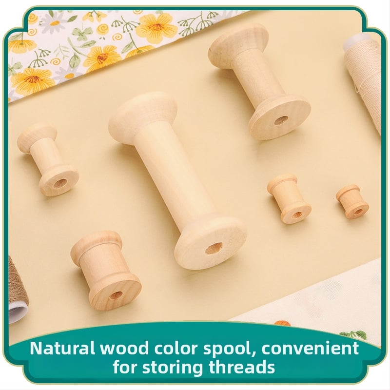 Fából készült bobin hajtó – DIY varrási kiegészítő, vidéki stílus, 22,3 g, LKF
