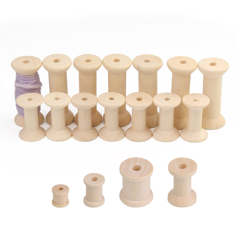 Fából készült bobin hajtó – DIY varrási kiegészítő, vidéki stílus, 22,3 g, LKF