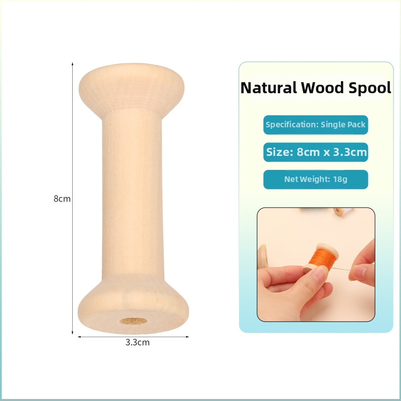 Fából készült bobin hajtó – DIY varrási kiegészítő, vidéki stílus, 22,3 g, LKF