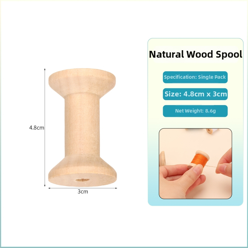 Fából készült bobin hajtó – DIY varrási kiegészítő, vidéki stílus, 22,3 g, LKF