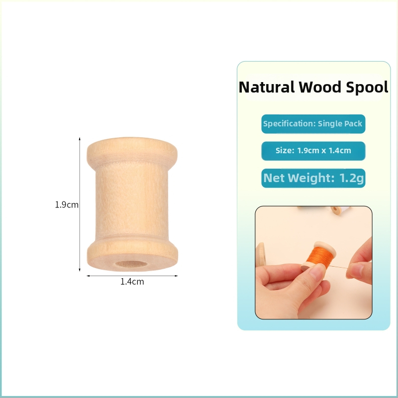 Fából készült bobin hajtó – DIY varrási kiegészítő, vidéki stílus, 22,3 g, LKF