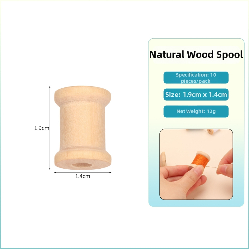 Fából készült bobin hajtó – DIY varrási kiegészítő, vidéki stílus, 22,3 g, LKF
