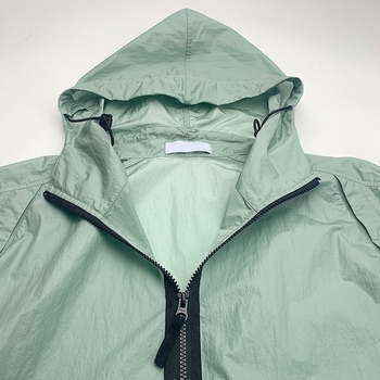 Kapucnis vékony gyorsan száradó napvédő kabát, laza szabás, Lycra és poliészter, sport utcai viselet tiniknek, nyár 2024