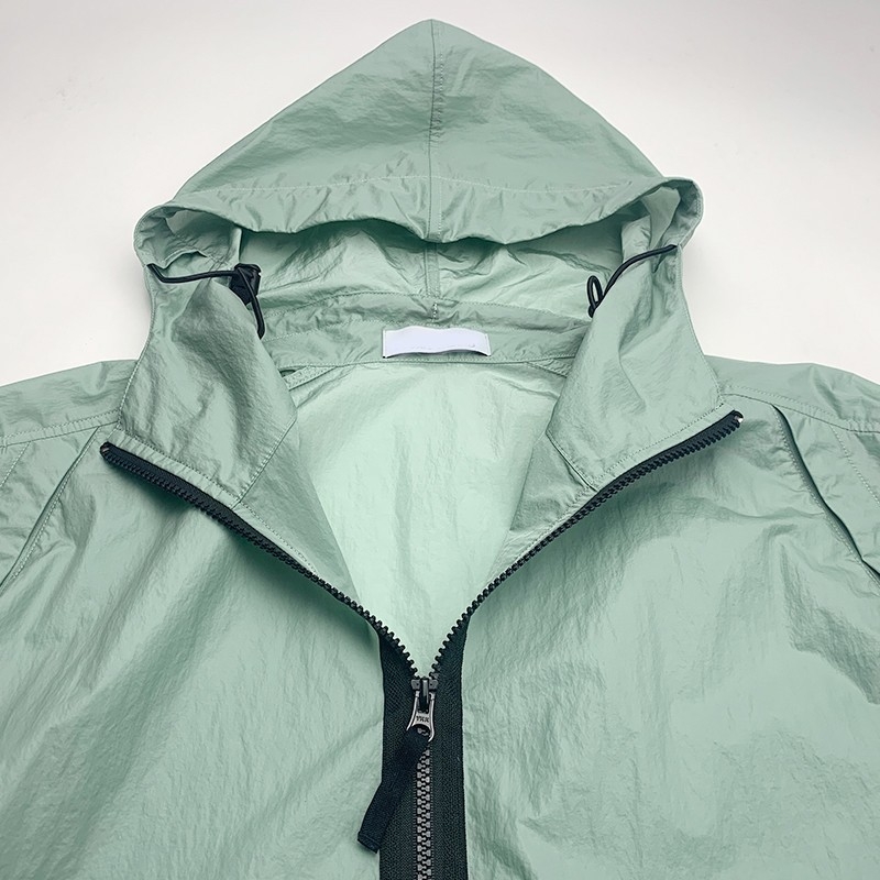 Kapucnis vékony gyorsan száradó napvédő kabát, laza szabás, Lycra és poliészter, sport utcai viselet tiniknek, nyár 2024