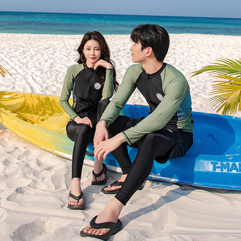 Унисексов дайвинг костюм с дълги ръкави, двумодулен комплект за шнорхелинг, дишащ, всесезонен