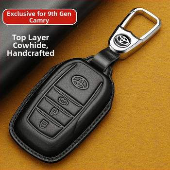 Odinė rakto dėklas Toyota Camry 2024 (8–9 kartos) – Goldie Road, karvių oda, tendencijos stilius