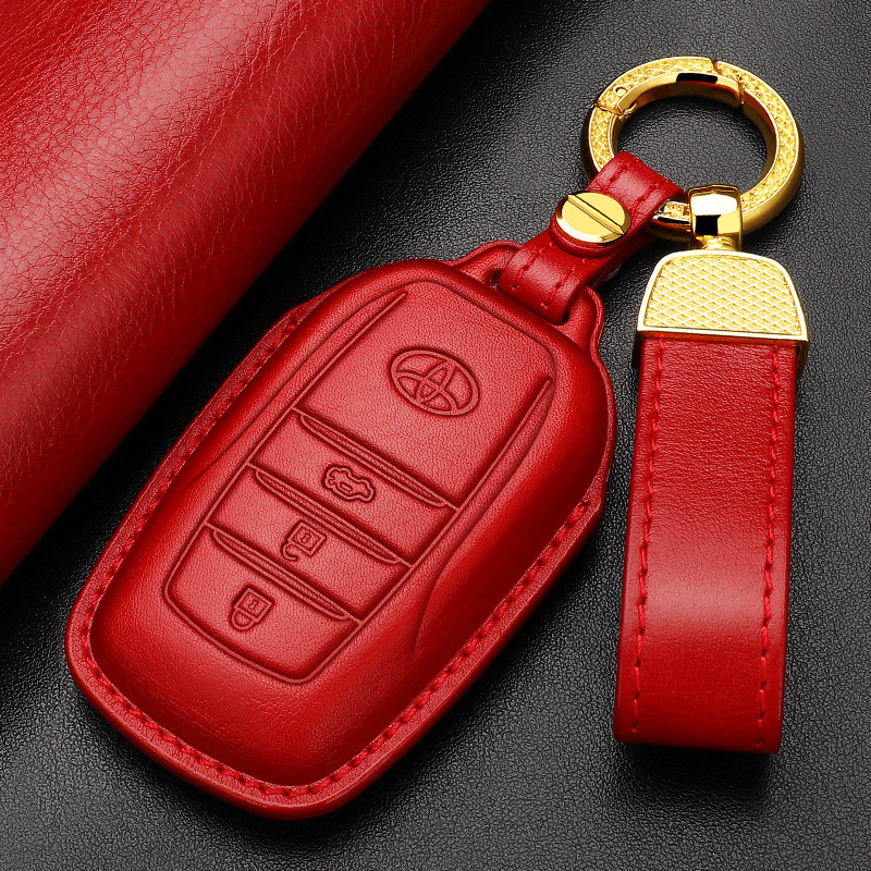 Odinė rakto dėklas Toyota Camry 2024 (8–9 kartos) – Goldie Road, karvių oda, tendencijos stilius