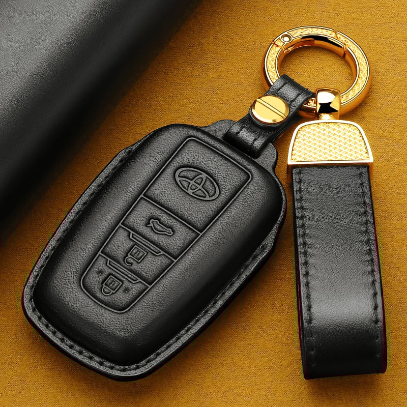 Odinė rakto dėklas Toyota Camry 2024 (8–9 kartos) – Goldie Road, karvių oda, tendencijos stilius