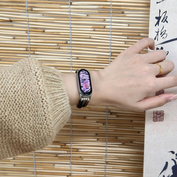 Karoliukų nailoninis pintas diržas Mi Band 8 su sagtimi, madinga, suderinama su Mi Band 8 bei 7/6/5/4/3 NFC