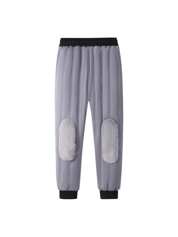 Muške hlače za trening s flis podstavom, ravni kroj, srednji obim struka (Glavni materijal: 100% poliester; Podstava: poliester; Debljina: fleece; Struk: srednji obim)