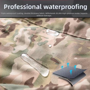 Muške zimske pamučne hlače s kamuflažom, ravni kroj, visok struk, punjenje od svile i pamuka