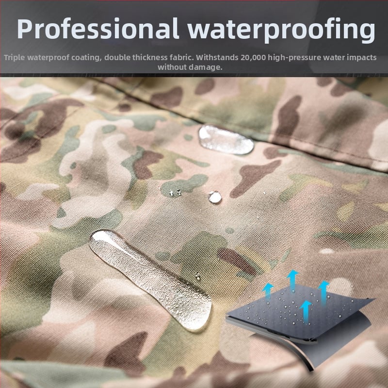 Muške zimske pamučne hlače s kamuflažom, ravni kroj, visok struk, punjenje od svile i pamuka